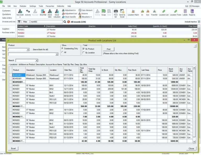 Multiple Stock Locations For Sage 50 | LocationRecorder - Aston ...